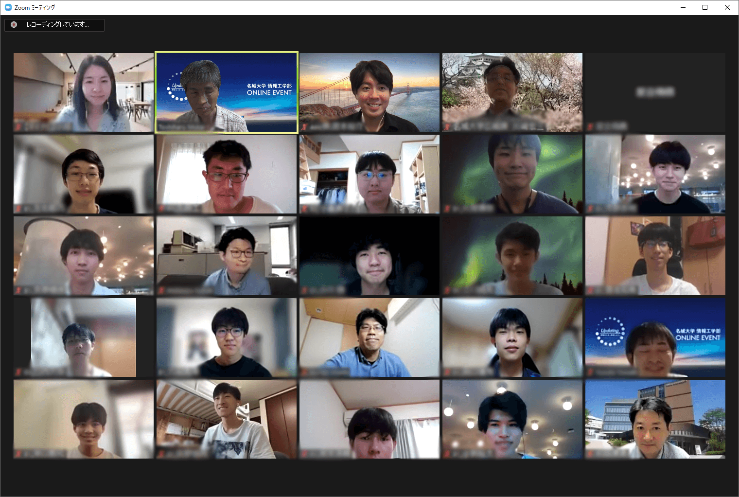 コンテスト後、スクリーンショットで記念撮影(一部加工してあります)
