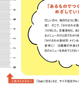 表紙の裏には、目分量による失敗を防ぐ、「これつくメジャー」つき！