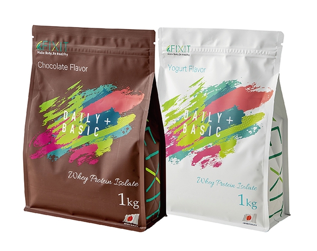 FIXIT DAILY BASIC + WPI 左:チョコレート、右:ヨーグルト
