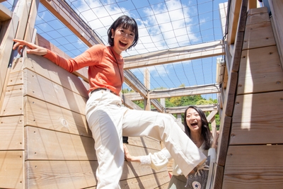 ▲高さ10mの立体迷路「天の巻」を完全攻略！