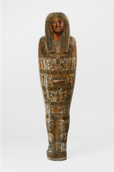 《神官ホル ( ホルス ) のカルトナージュとミイラ》  前 760～前 558年頃  ブルックリン博物館蔵  Photo：Brooklyn Museum