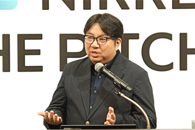 ピッチを行うトイメディカル株式会社 代表取締役社長 竹下英徳