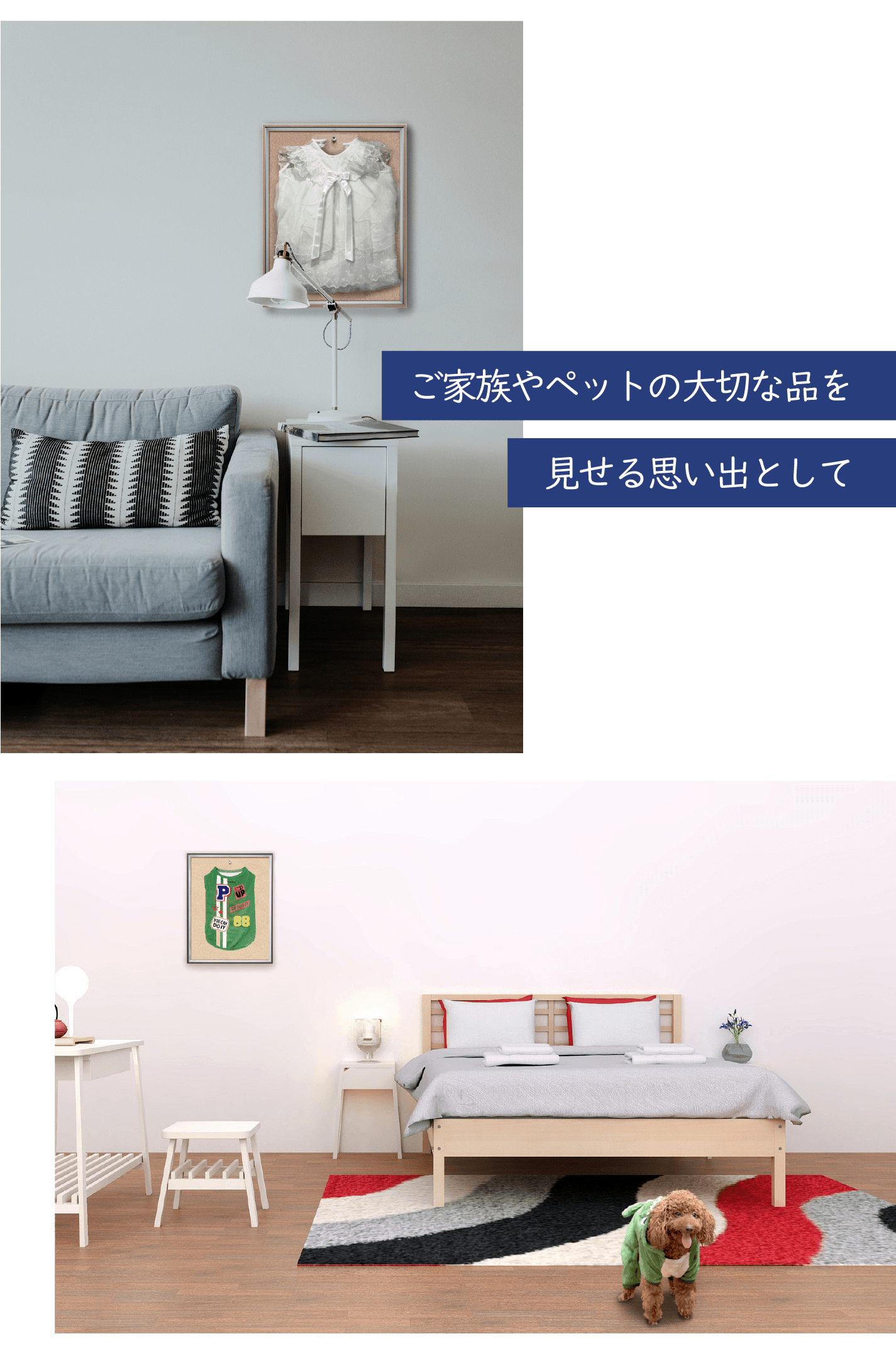 家族・ペット服 額装