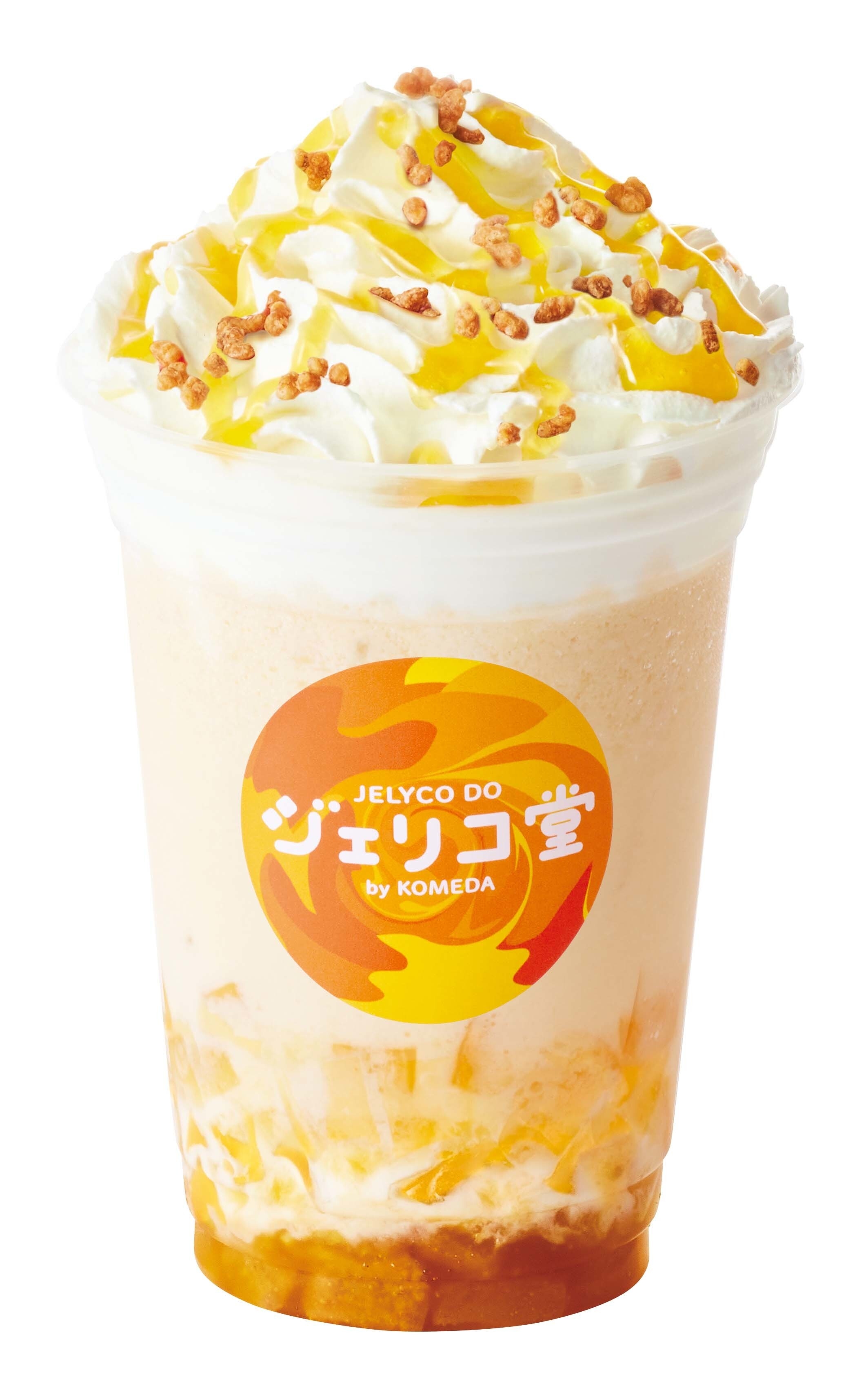 マンゴージェリー&マンゴーフラッッペ(玄米あられ+わらびもち)