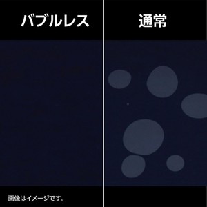 貼った時に入ってしまった気泡が自然に消えるバブルレスタイプ。微細なホコリであればシリコン粘着層が取り込み気泡を発生させません。※ゴミなどが入っている場合は、気泡は抜けません。