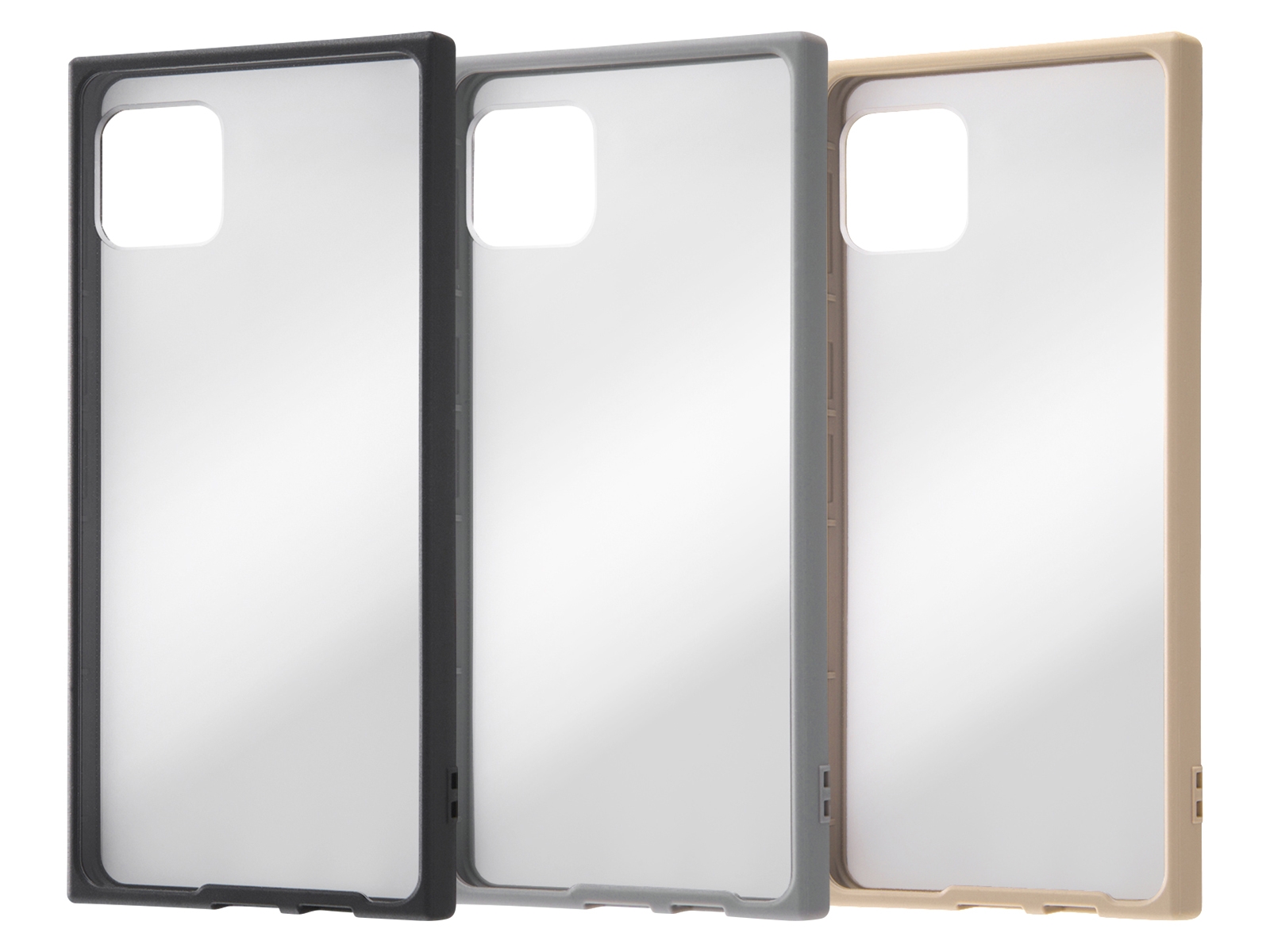 耐衝撃ハイブリッドケース Pufful 高硬度 スクエア