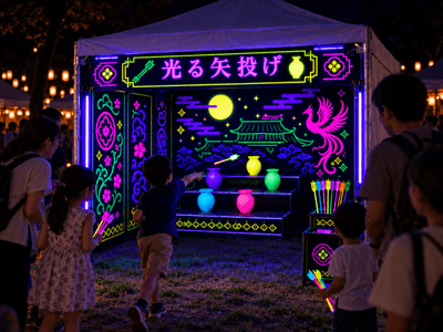 光る矢投げ