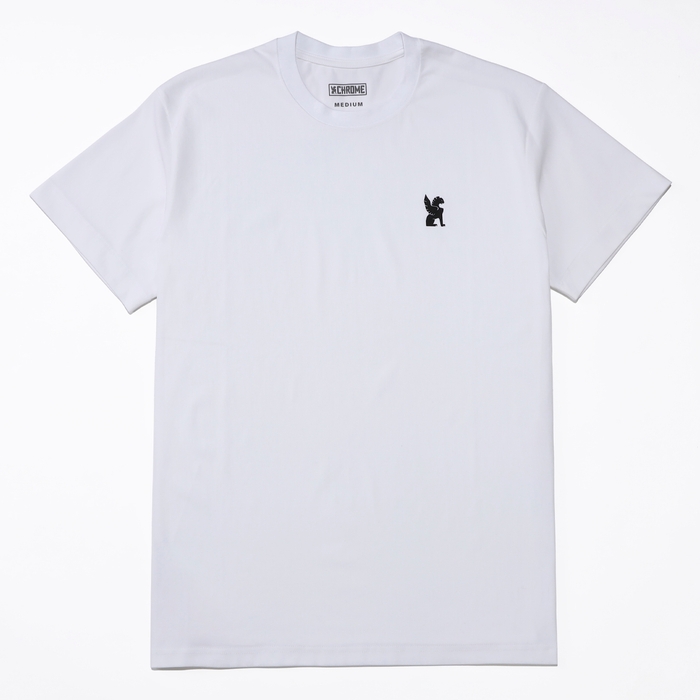 Limestone cave TEE Stacked logo (White)
