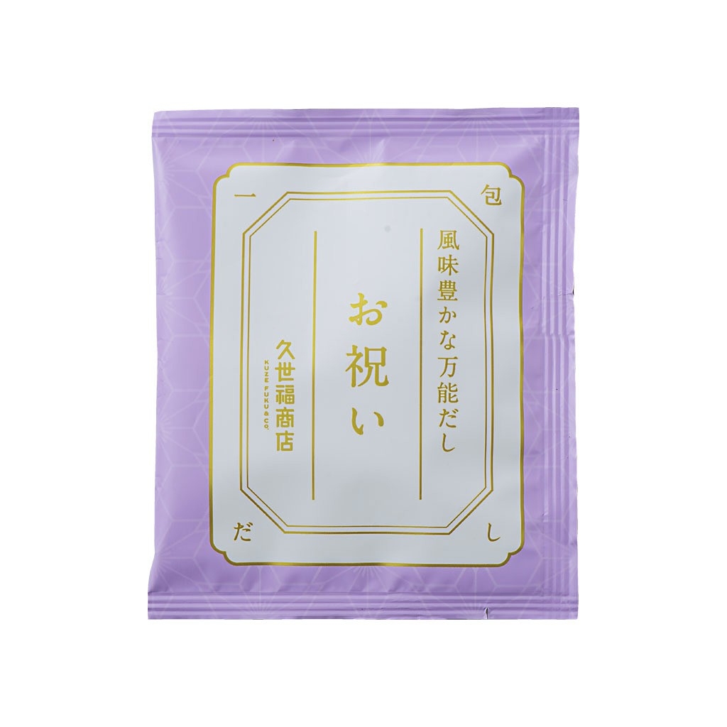 風味豊かな万能だし お祝い(一包) 140円:(税込)