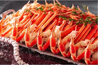 ※かに食べ放題は紅ずわい蟹またはトゲずわい蟹の脚と爪のみの提供です。