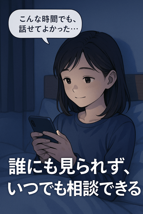 深夜でも気軽に相談できる