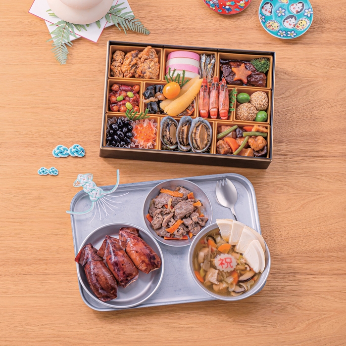 東武のうまそげ!おせち一段と給食セット (C)2025「おいしい給食」製作委員会 ※盛り付け画像はイメージです