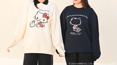 AWAJI HELLO KITTY APPLE LAND 限定グッズが新登場♪ ハローキティがデザインされたスウェットなど2種類　11月29日より順次販売開始