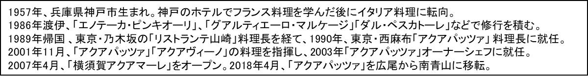 日髙良実シェフ ご経歴