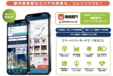 地域の観光DX・MaaSを支援する、 「乗換案内・スマートシティモード」を全国の市区町村に導入拡大！ ～5月30日より、自治体・DMOからの先行受付を開始～