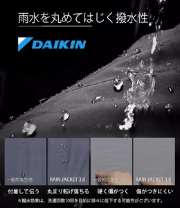 第1層：DAIKIN発！DWR加工を施した防水生地
