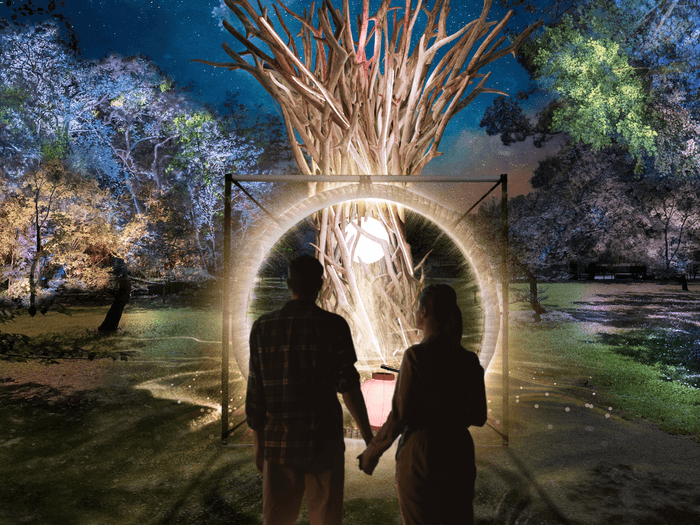 呼応する御神木