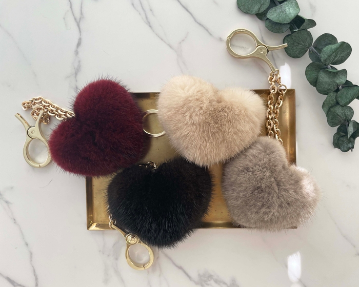 ミンク ハートチャーム