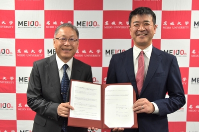 野口学長（左）と上町所長