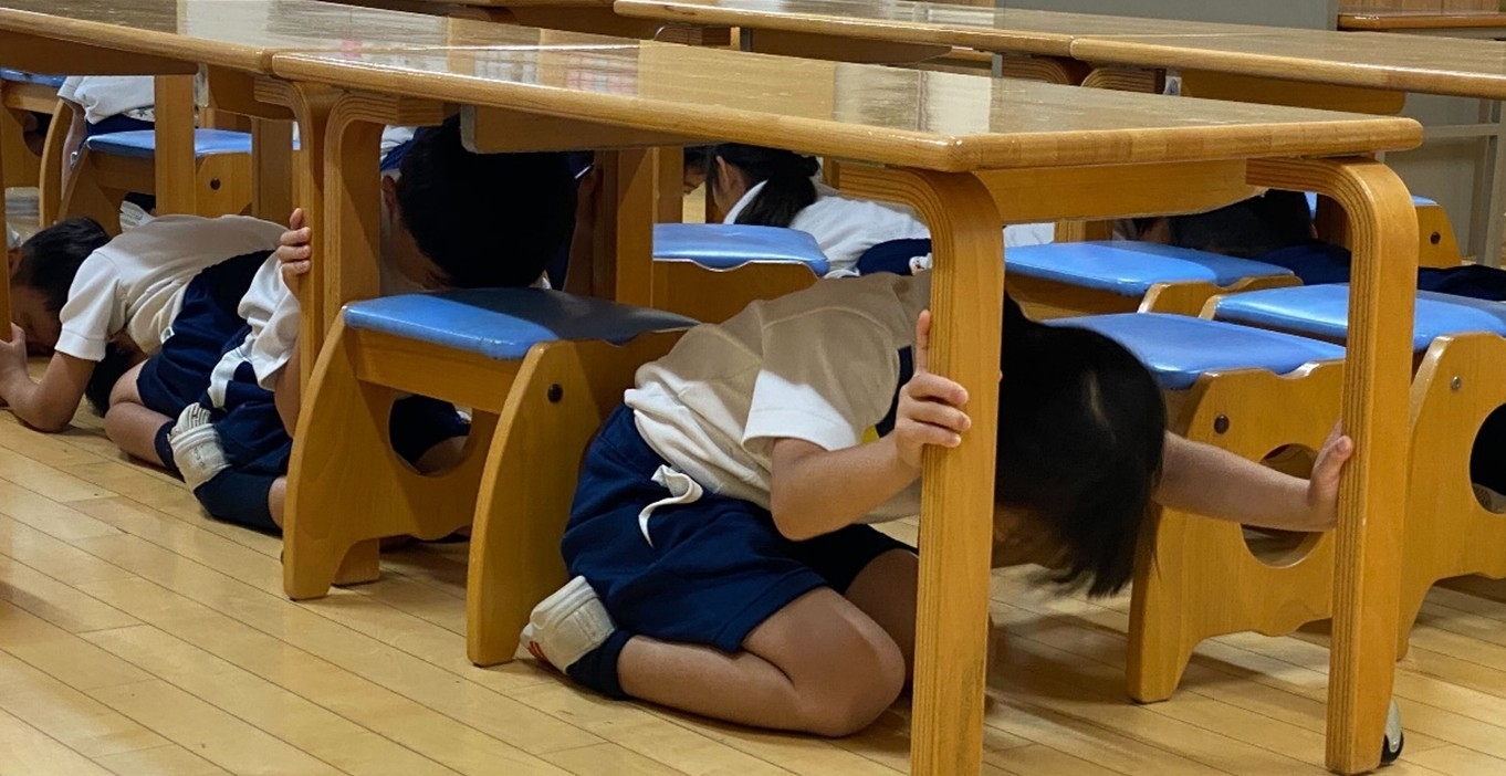 令和6年(2024年)10月の地震避難訓練の様子