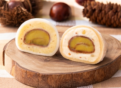 大粒和栗大福・和栗のモンブラン大福