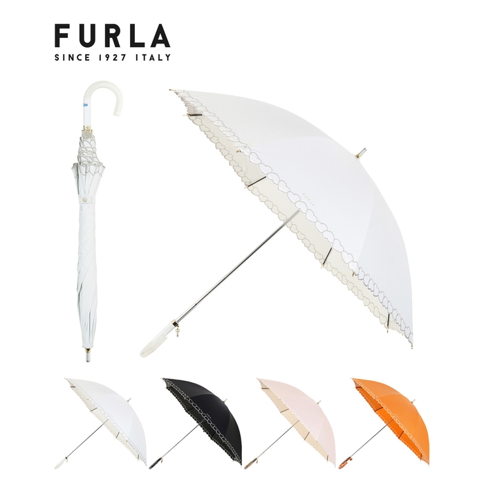 フルラ (FURLA) ハート柄 長傘 【公式ムーンバット】 雨の日OK 軽量 スライド式 一級遮光 遮熱 UV 晴雨兼用■9,900円(税込)
