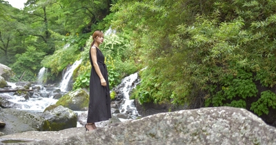 ▲緑豊かな環境で森林浴