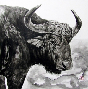 佐藤周作氏 墨絵作品