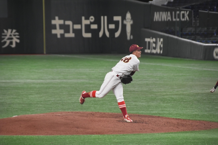 5回を無失点に抑えた岩井投手