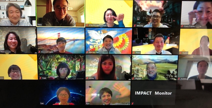 当社年次集会をZoomにて実施した様子(ワークショップ名:On-line Pep Rally~オンラインでの決起集会)