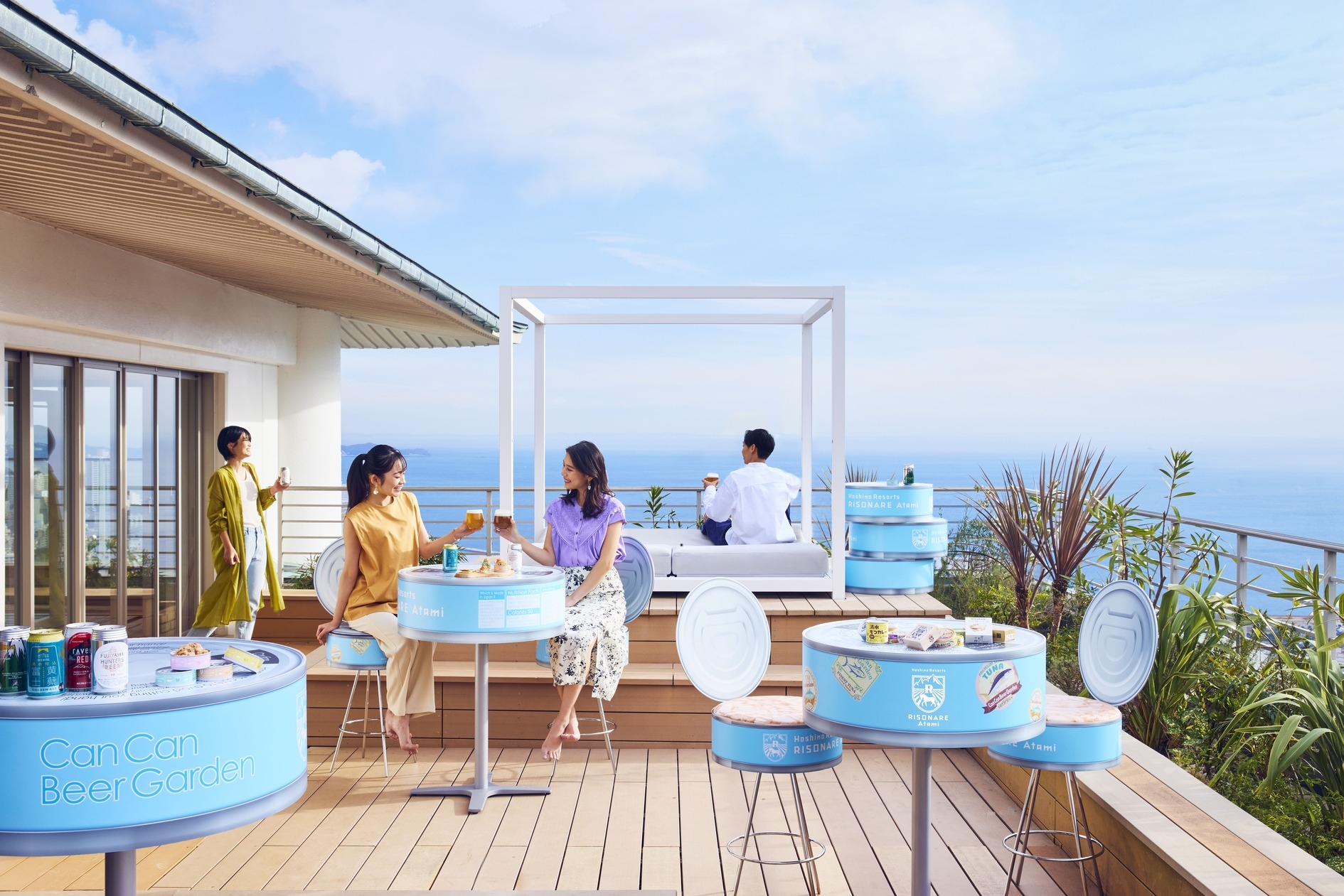 リゾナーレ熱海】「カン」カン照りのテラスで「缶」ビールと「缶」詰を
