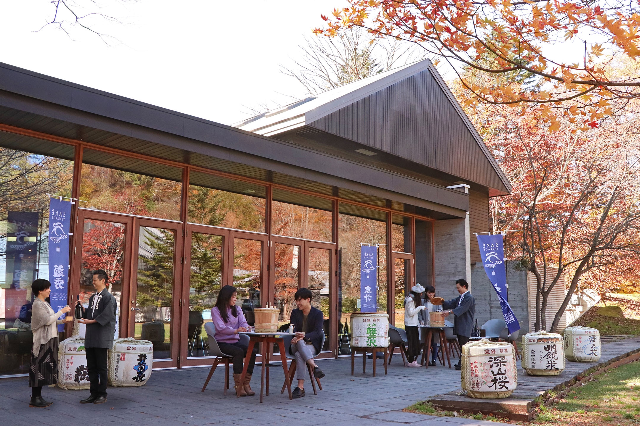 村民食堂 信州佐久酒蔵13蔵の日本酒を味わうの「サケテラス」を開催 期間:2020年9月9日〜10月11日