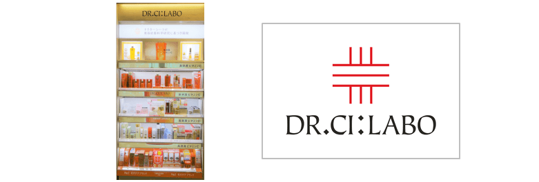 渋谷ロフト設置のコネクテッドシェルフ/ドクターシーラボロゴ