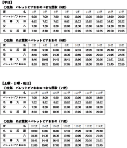２０２６年４月１日改正時刻表