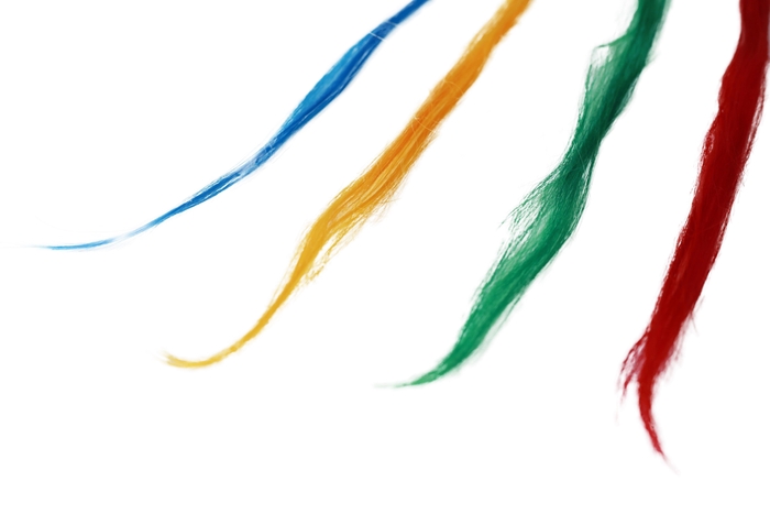 ウイッグ染色サンプル