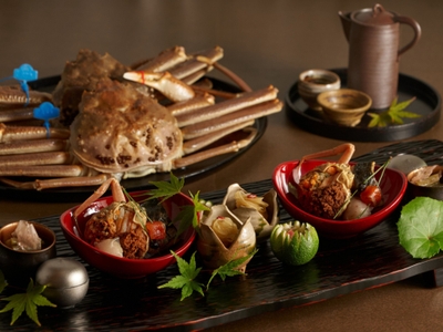 活松葉蟹お一人様一杯の蟹尽くし　※２名様一例