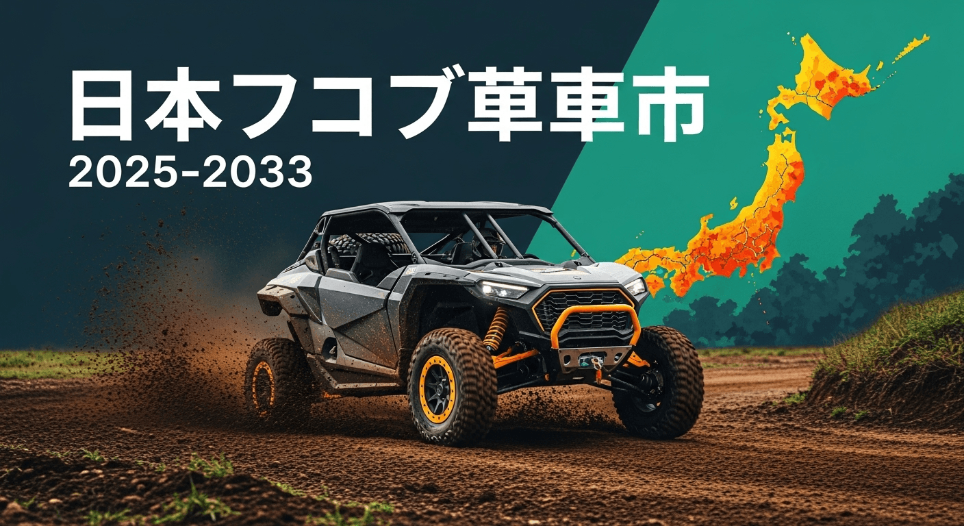 日本のオフロード車市場は緩やかな成長が見込まれ、2033年には年平均成長率4.60%で16億2000万米ドルに達すると予測