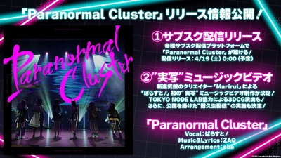 ZAQによる「ぱらすと！」初の全体オリジナル楽曲詳細解禁！MVはTOKYO NODE LAB協力、監督は新進気鋭のクリエイターMariruiが担当！