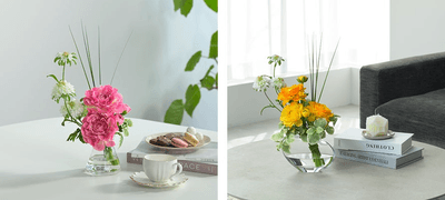 （左：ラナンキュラスM24-pk、右：ラナンキュラスL24-o）