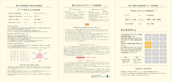 お互いのこころの欲求を見える化 報告書イメージ