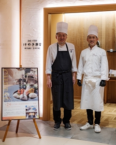 ゆと森倶楽部・斎藤シェフ（左）と、チーズ職人・佐藤さん（右）