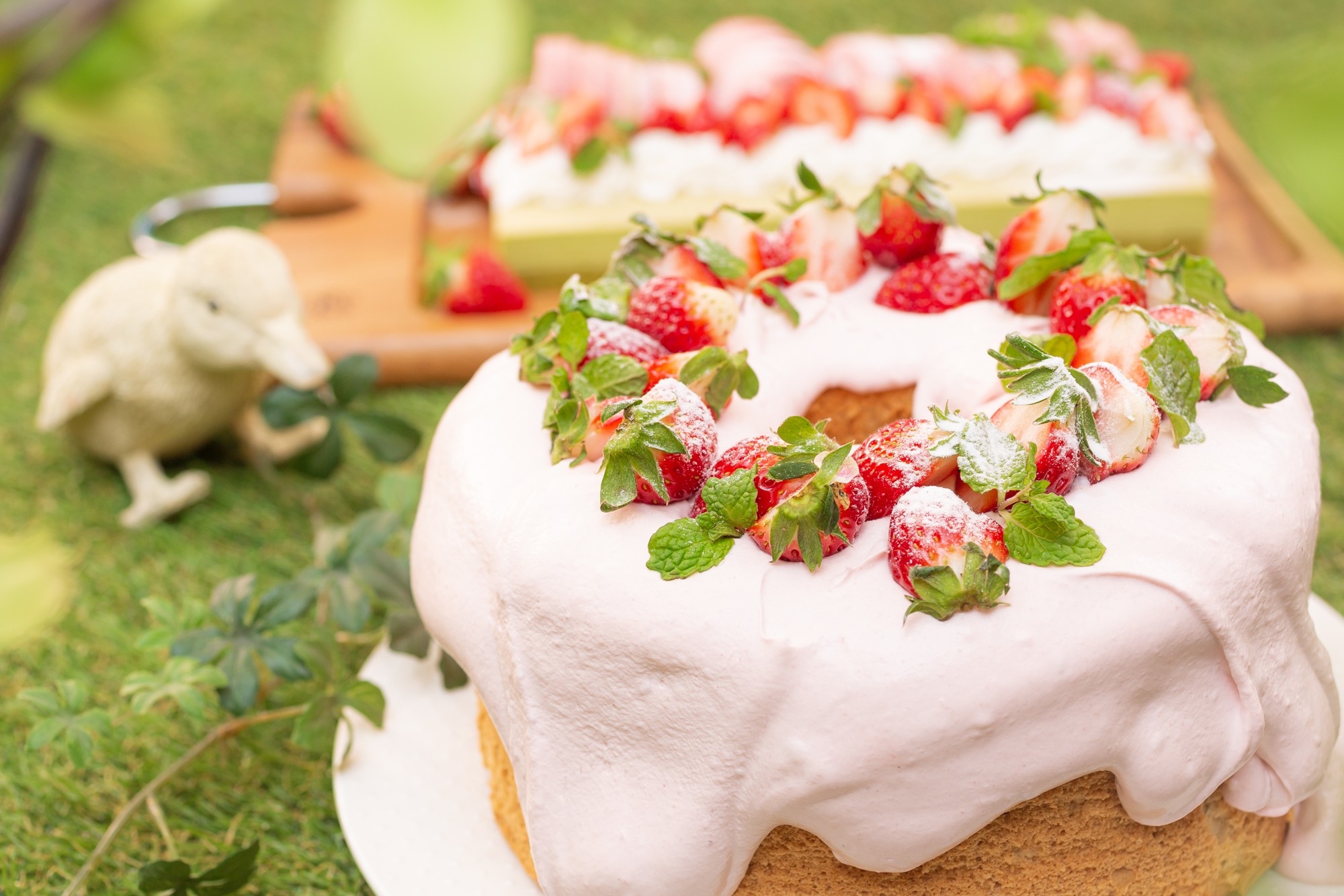 苺のシフォンケーキ