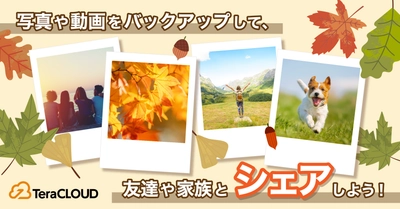 写真📸も動画🎞も、たっぷりまとめて「TeraCLOUD」でシェアしよ🍁