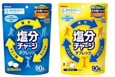 『塩分チャージタブレッツ　スポーツドリンク味　90g』 『塩分チャージタブレッツ　塩レモン味 90g』