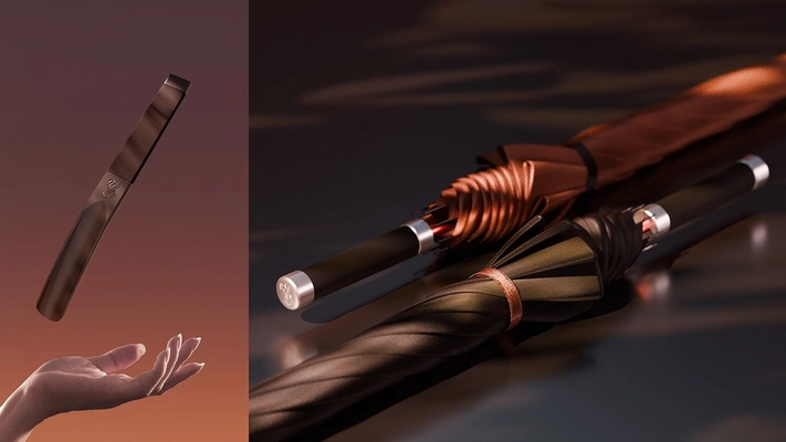 老舗洋傘メーカー・トンボ洋傘前原光榮商店は、ジャパンモビリティショー2025に出展中のトヨタ自動車「センチュリークーペ」にて専用設計の傘の制作に携わりました。