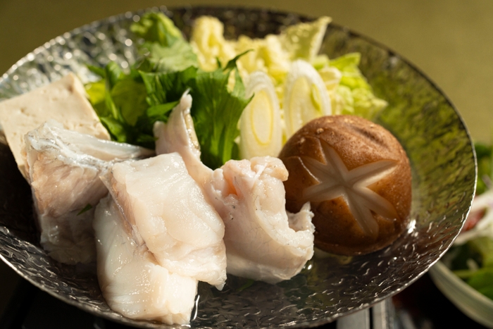 ▲「海神人の食卓 宴」 3年とらふぐ小鍋