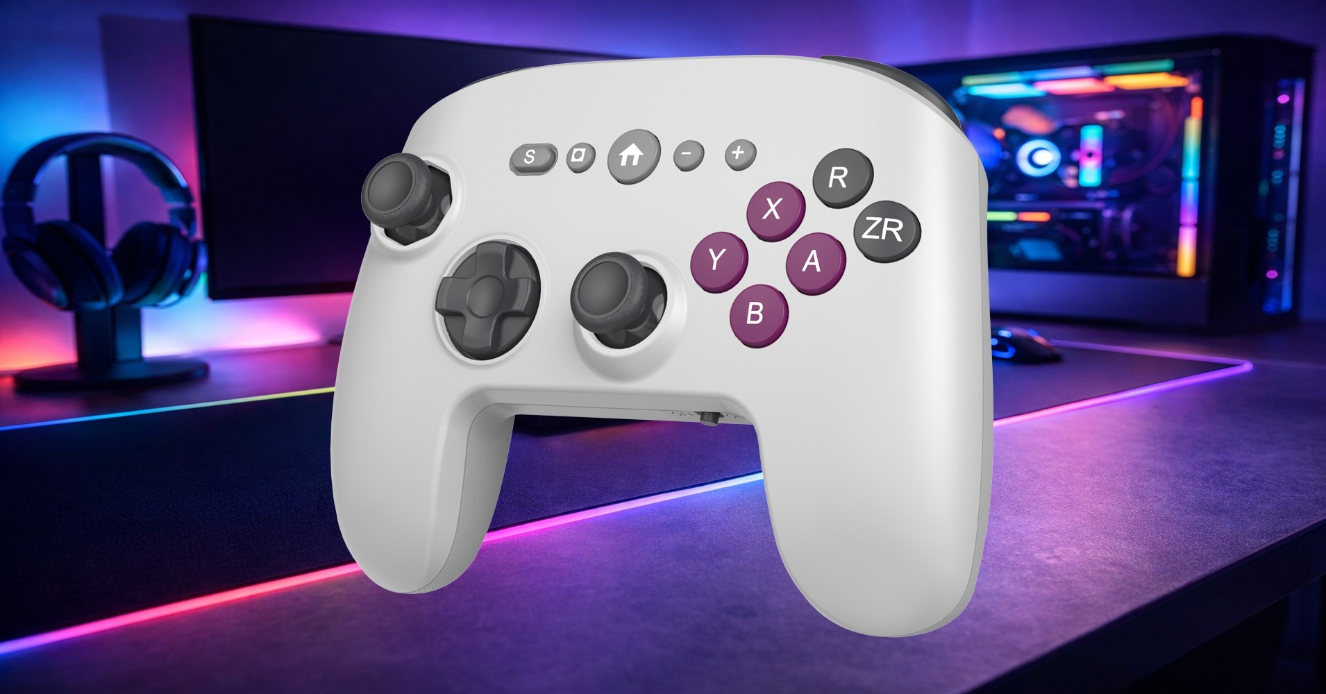 懐かしのカラーで楽しめる！
無線タイプの天面６ボタンゲームコントローラー
