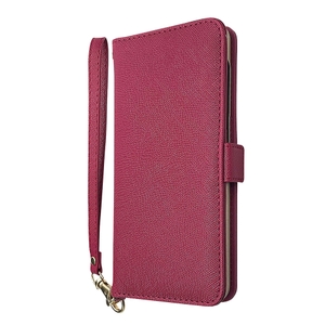 ハンドストラップ付き手帳ケース マゼンタ