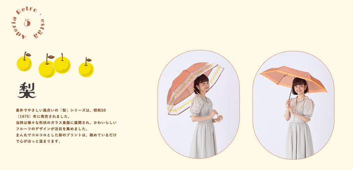 アデリアレトロ X エスタ傘 梨