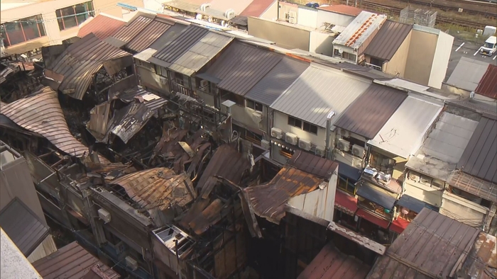 火災発生後の様子(11月11日撮影)